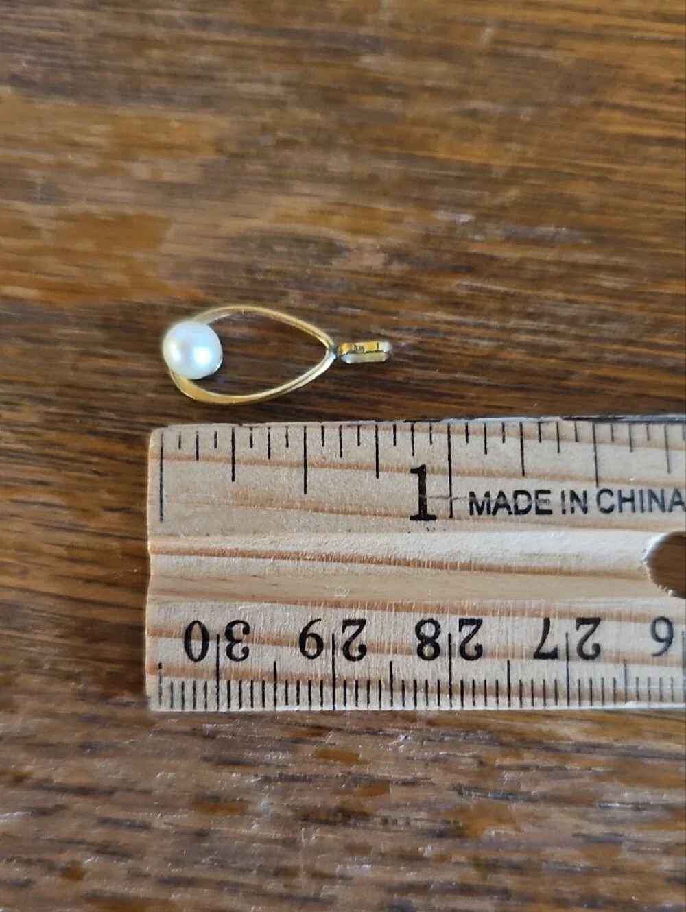 Vintage Gold Plated Teardrop Pearl Pendant